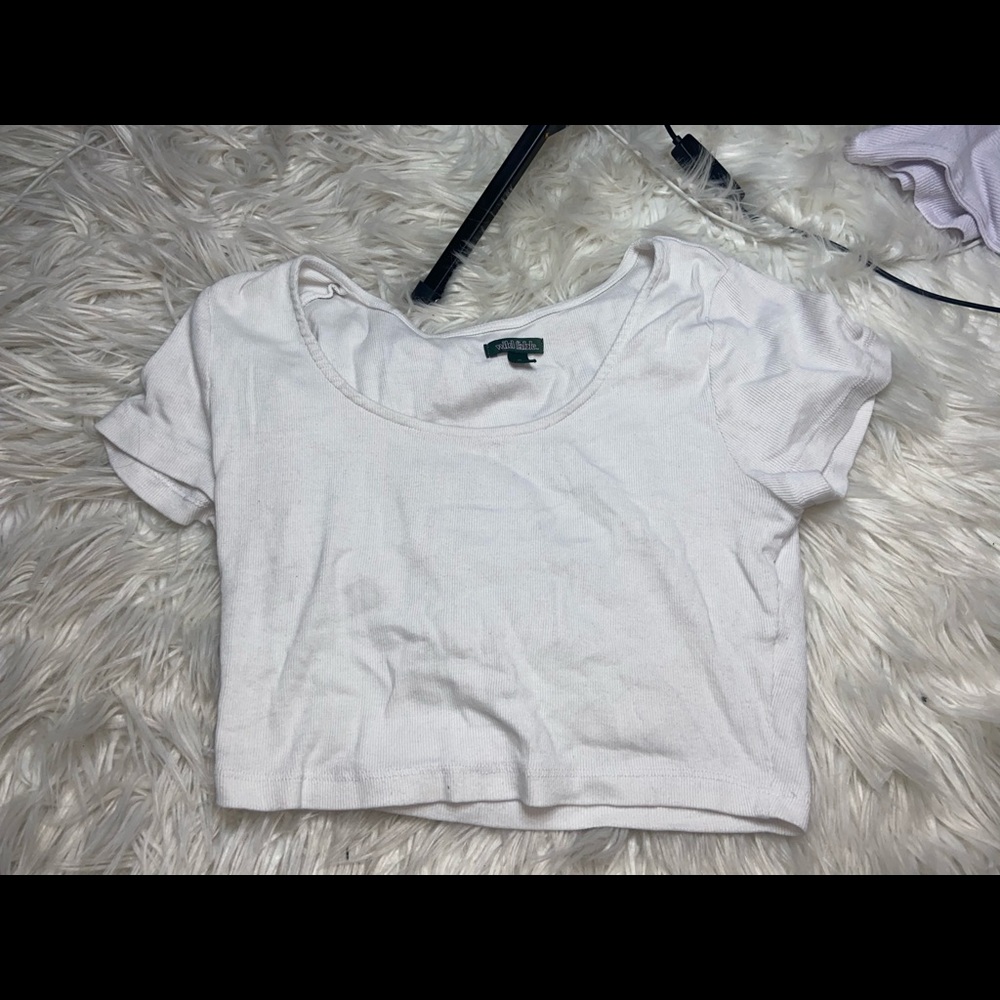 Wild fable white crop top
